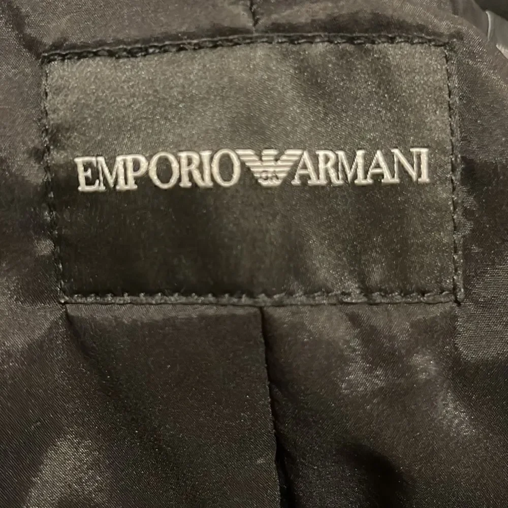 Emporio Armani quilted leather moto jacket